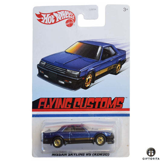 Hot Wheels Regular Nissan - Nissan Skyline RS (KDR30) # Flying Customs - Blue