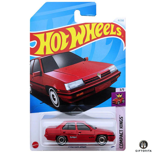 Hot Wheels Regular Proton  – PROTON SAGA – 3/5 & 41/250  –  Red