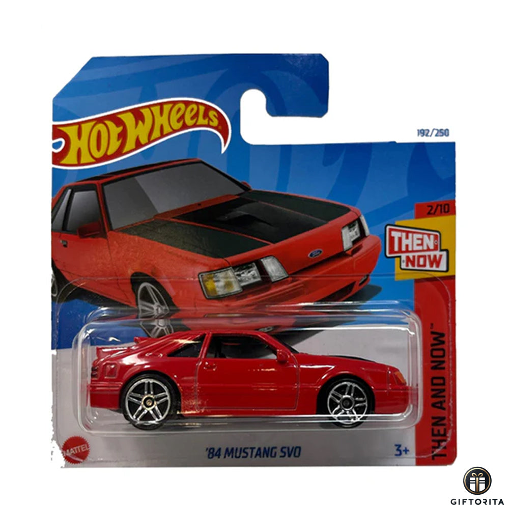Hot Wheels Regular Short Card – 84 Mustang SVO – 2/5 & 192/250 – Red