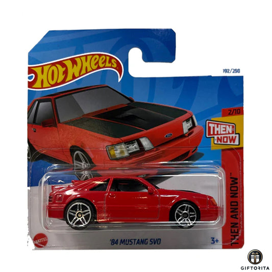 Hot Wheels Regular Short Card – 84 Mustang SVO – 2/5 & 192/250 – Red