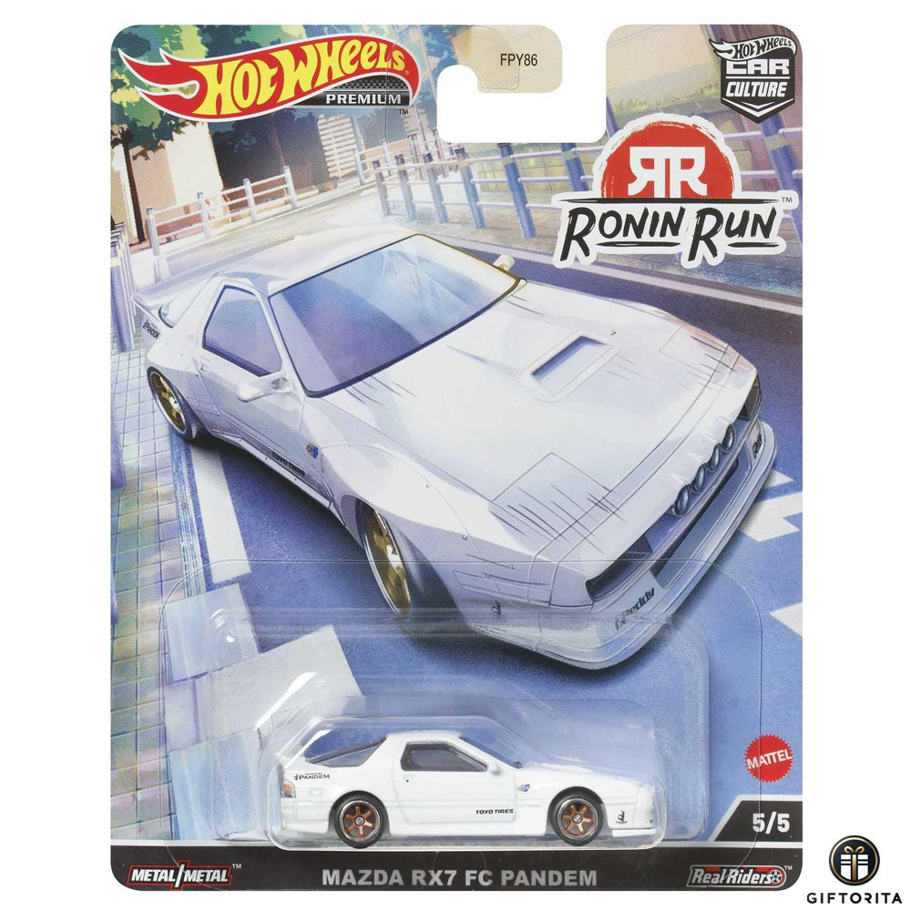 Hot Wheels Premium Single – Car Culture - MAzda RX7 FC Pandem - 5/5 - White