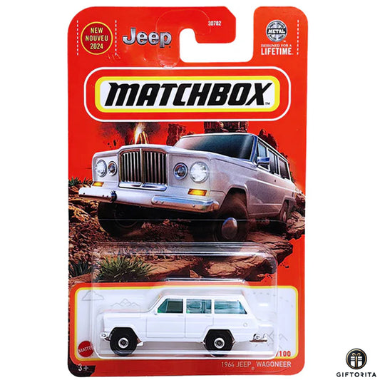 Matchbox Regular Card 2  (P00015) -1964 JEEP WAGONEER – 38/100 – WHITE