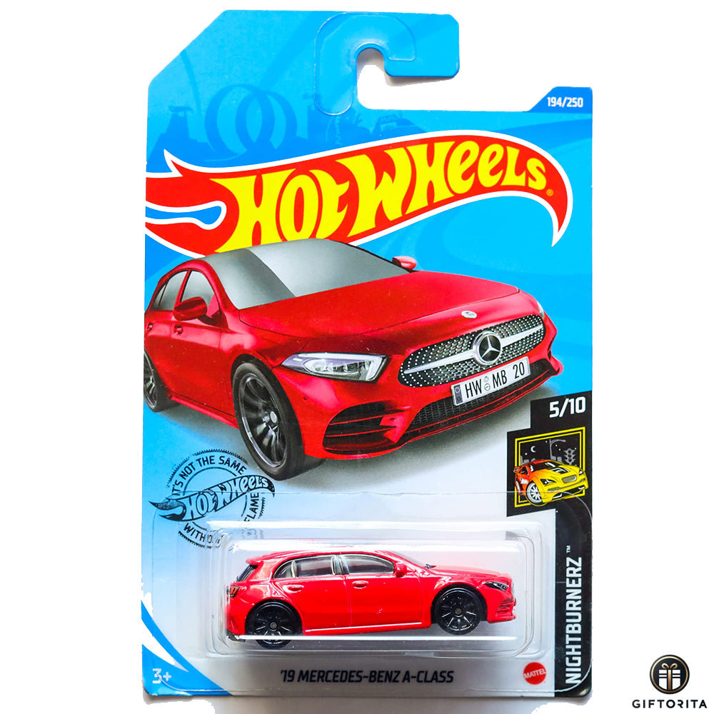 Hot Wheels Regular Mercedes  –  19 Mercedes-Benz A-Class - 5/10 & 194/250 - Red