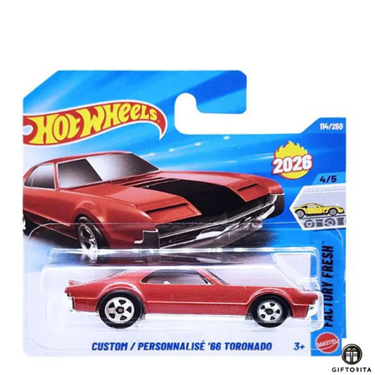 Hot Wheels Regular Short Card – CUSTOM / PERSONNALISE '66 TORONADO - 4/5 & 114/250 - Red