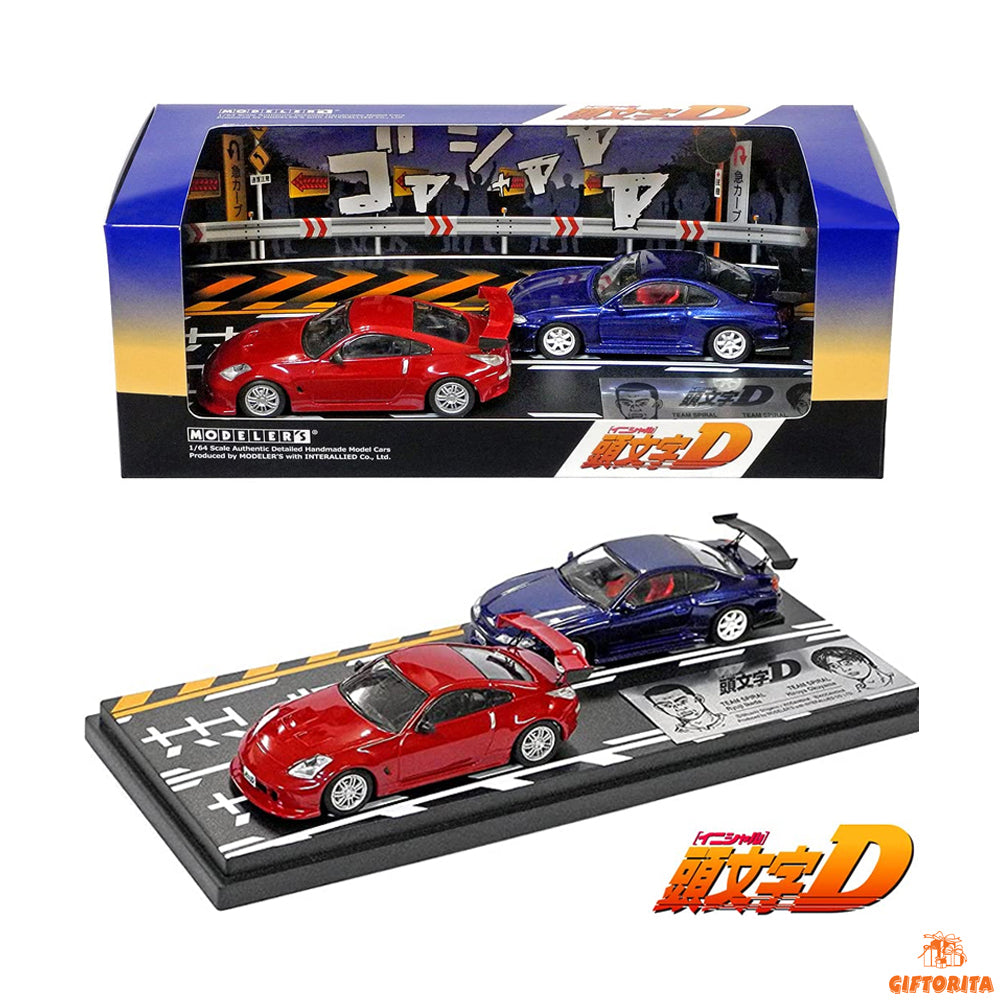 Initial D 1:64 Die Cast (P01218) – Modeler’s – Initial D Set Vol.4 Ryuji Ikeda Fairlady Z(Z33) & Hiroya Okuyama Silvia (S15)