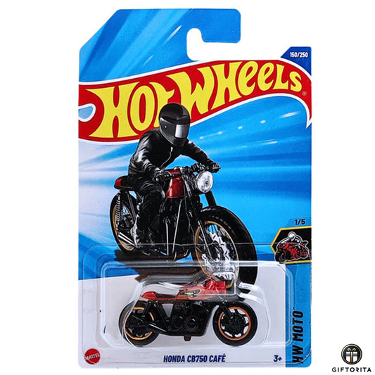 Hot Wheels Regular - Honda CB750 Cafe - 1/5 & 150/250 - Black & Red