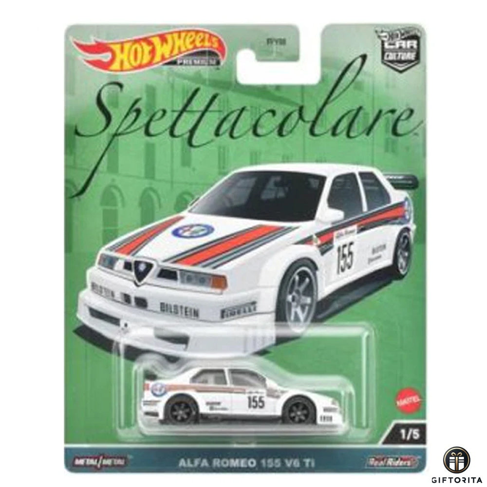Hot Wheels Premium Single 2 – Car Culture – Spettacalare – Alfa Romeo 155 V6 Ti – 1/5 – White