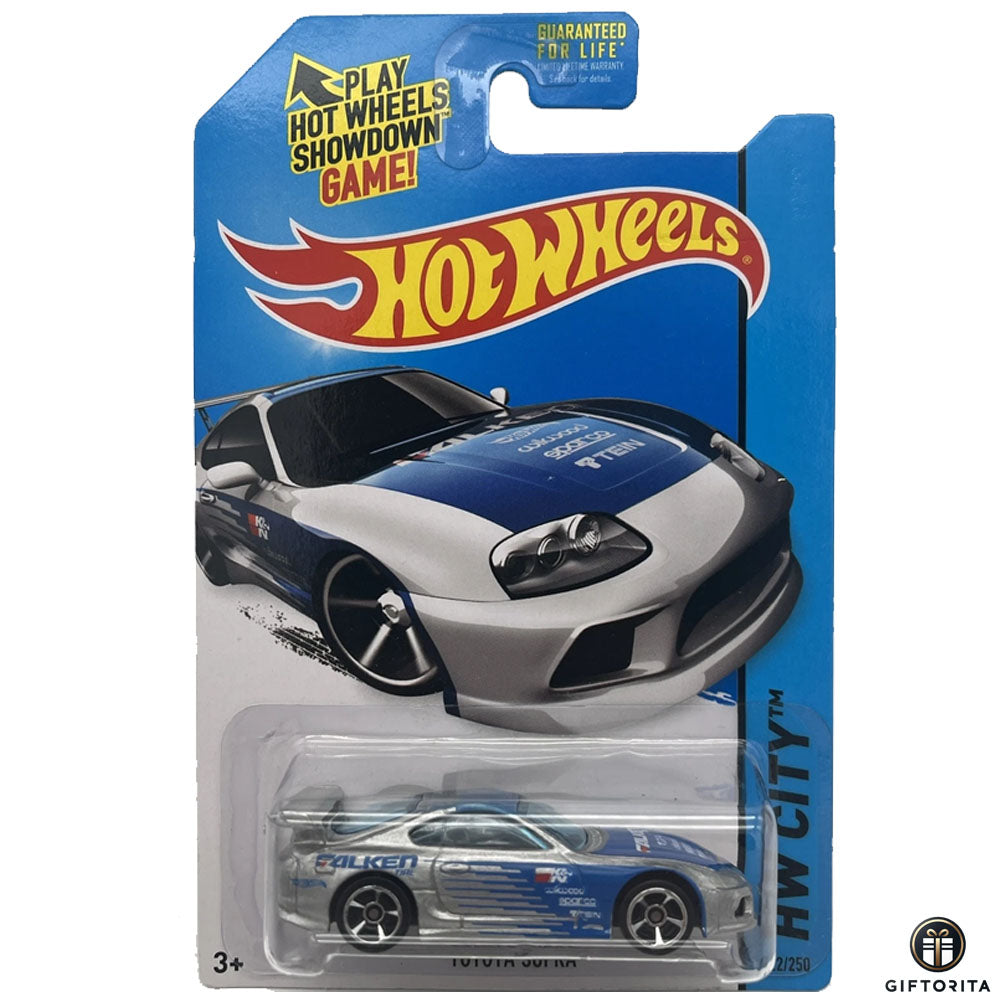 Hot Wheels Regular - Toyota Supra - 22/250 - Silver & Blue # Falken