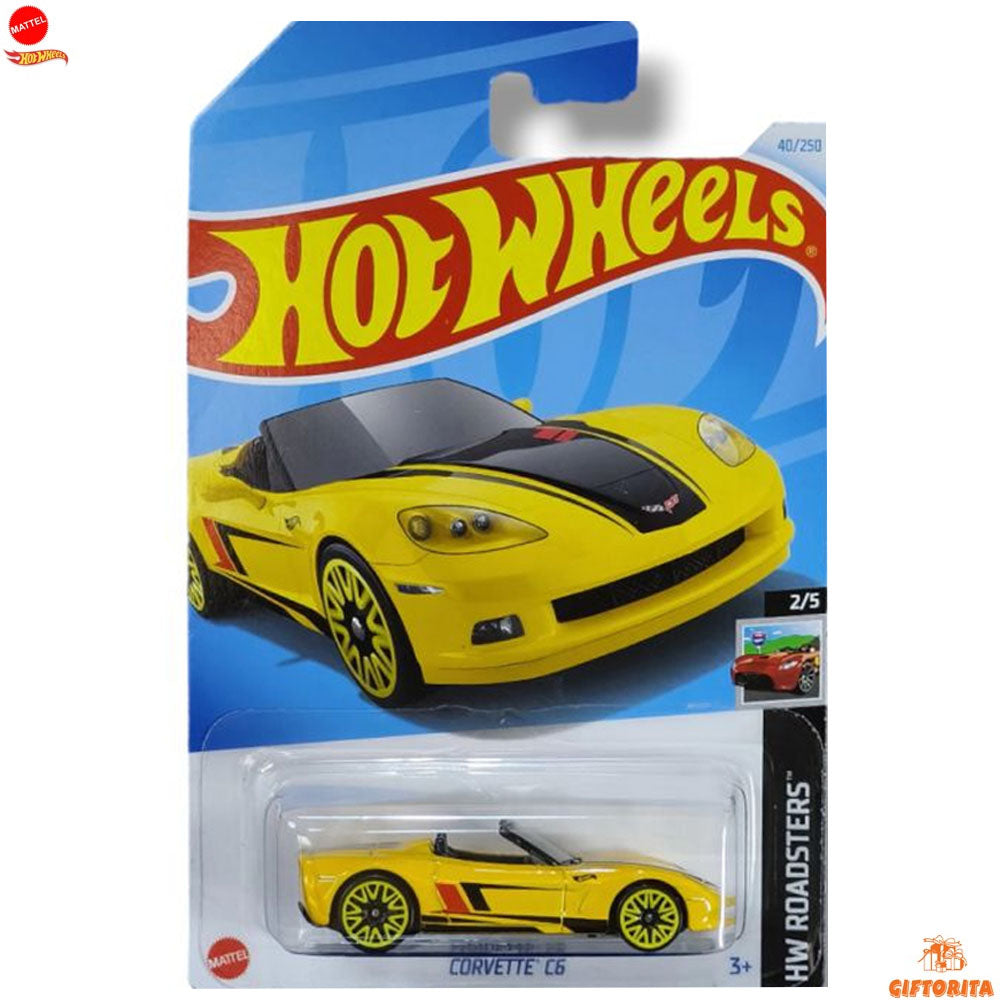 Hot Wheels Regular Corvette -  Corvette C6 – 2/5 & 40/250 – Yellow