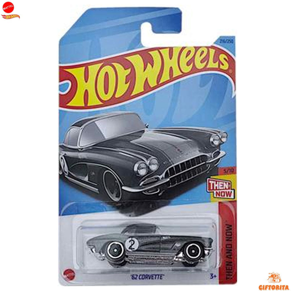 Hot Wheels Regular Corvette -  62 Corvette  – 5/10 & 216/250  –  Gray