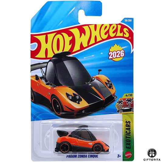 Hot Wheels Regular Pagani - Pagani Zonda Cinque - 4/10 & 26/250 - Orange