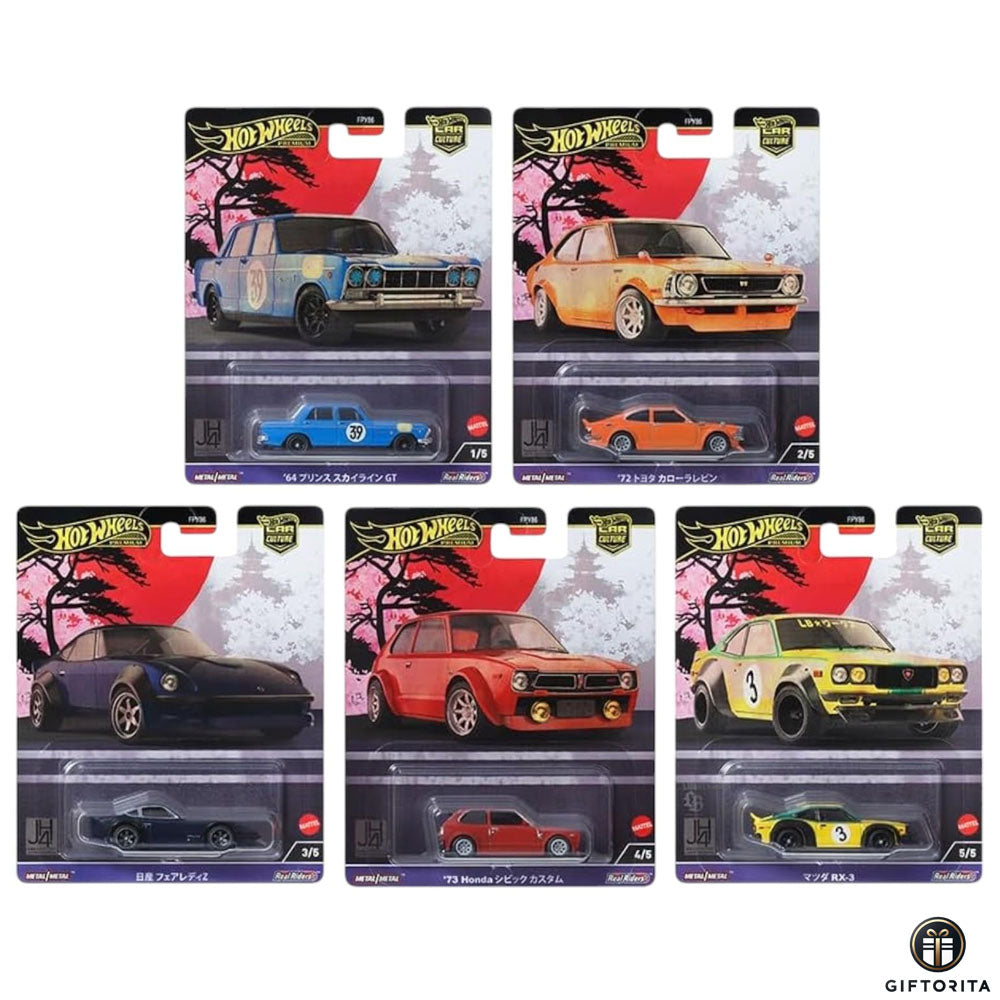 Hot Wheels Premium Japan Historics 4 Set Of 5 pcs (P00004)