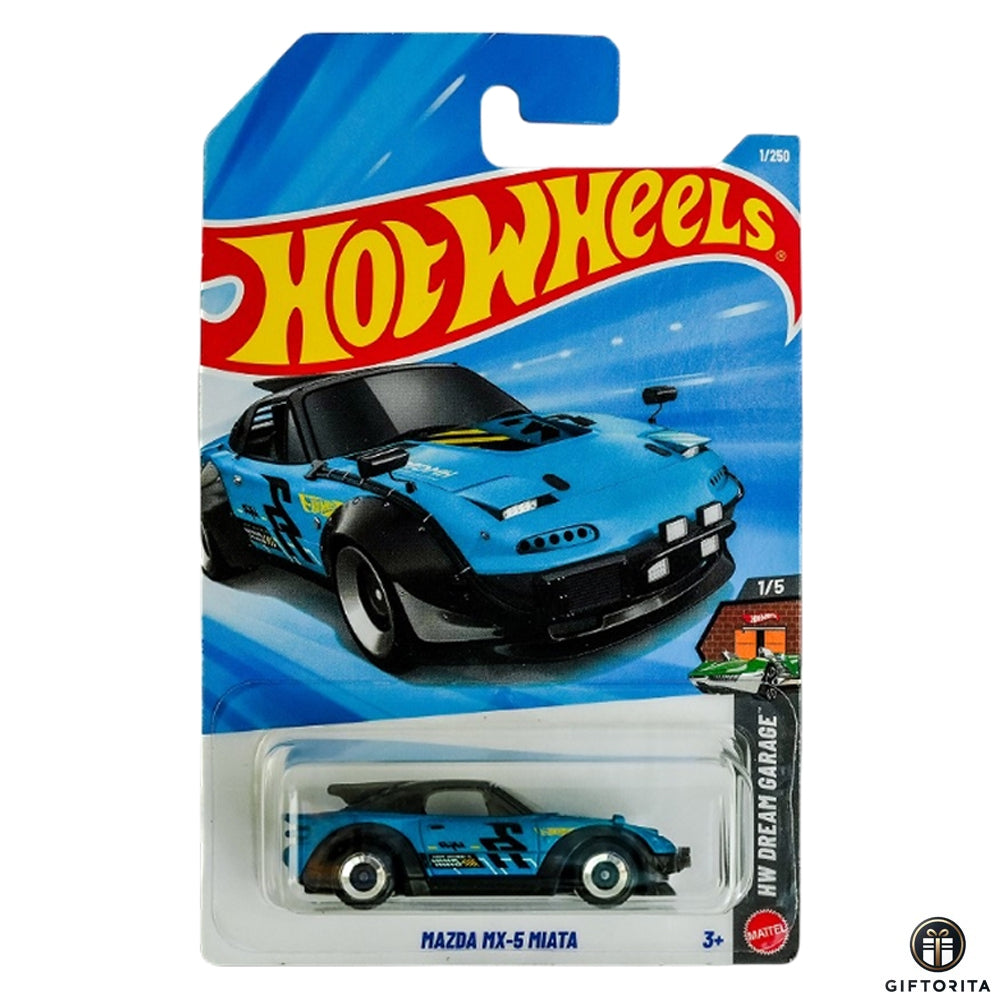 Hot Wheels Regular -Mazda mx -5 miata -1/5 & 1/250 - Blue