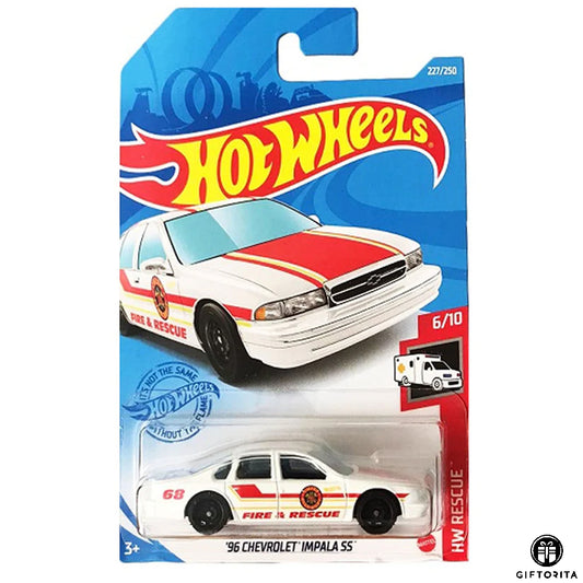 Hot wheels Regular Corvette - 96 CHEVROLET IMPALA SS  –  6/10  & 227/250  - White