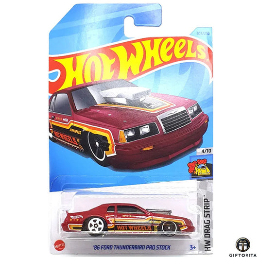 Hot Wheels Regular Ford 2 – 86 Ford Thunderbird PRO Stock – 4/10 & 107/250 – Red