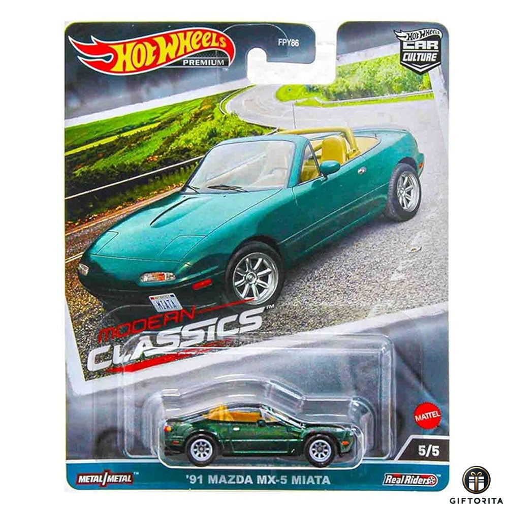 Hot Wheels Premium Single – Car Culture Modern Classics – 91 Mazda MX-5 Miata - 5/5 - Green