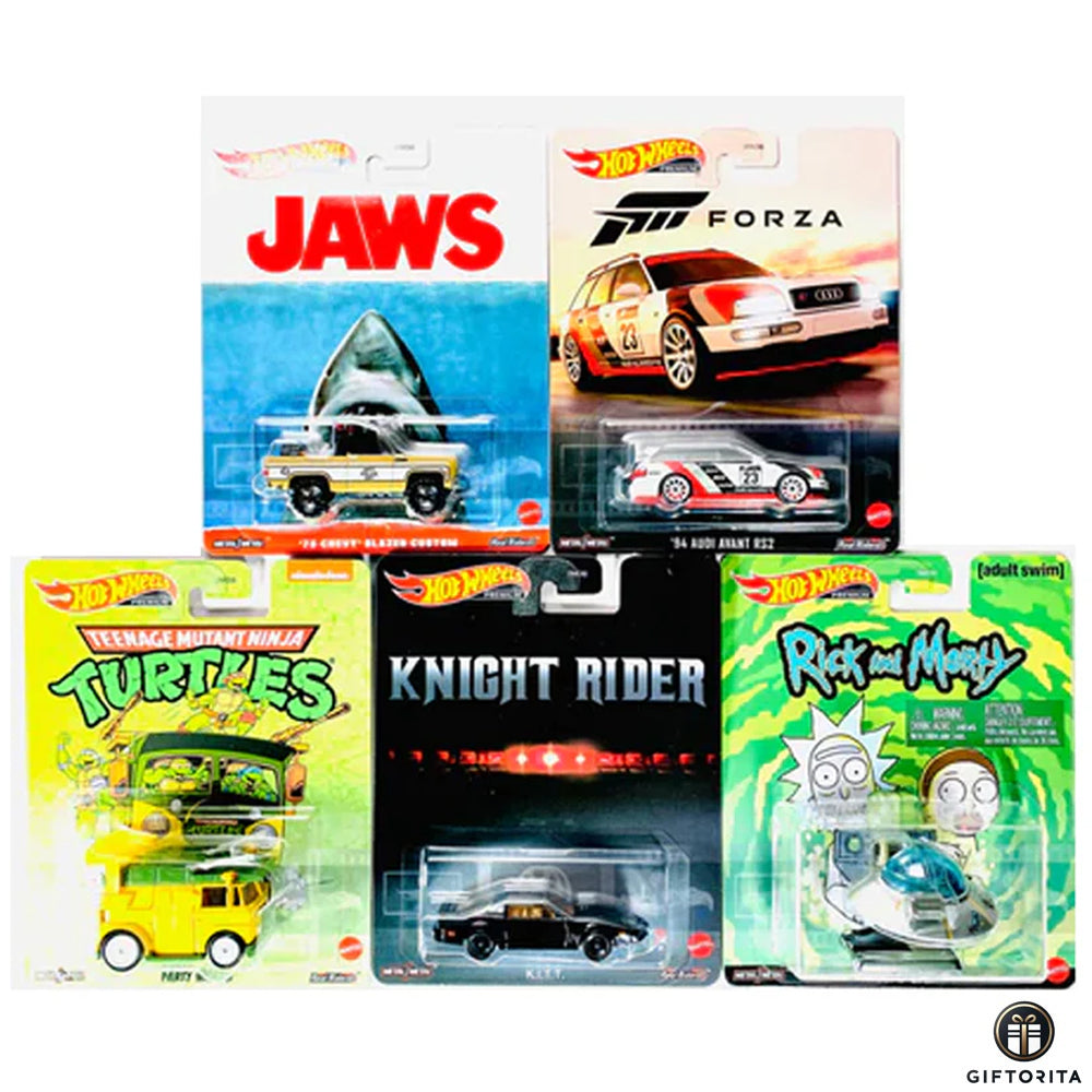Hot Wheels Premium (P01176) – Hot Wheels 2023 Retro Entertainment Case Q Set of 5