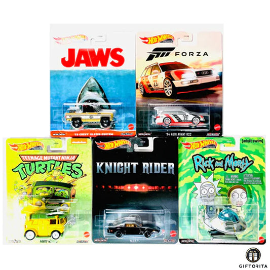 Hot Wheels Premium (P01176) – Hot Wheels 2023 Retro Entertainment Case Q Set of 5