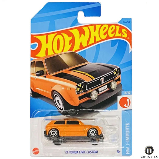 Hot Wheels Regular 2  – 73 Honda Civic Custom – 8/10 & 117/250 – Orange