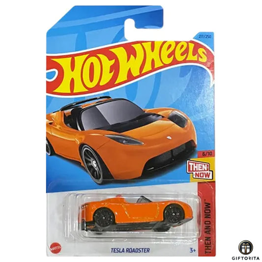 Hot Wheels Regular Tesla -  Tesla Roadster  –  6/10 & 217/250  –  Orange