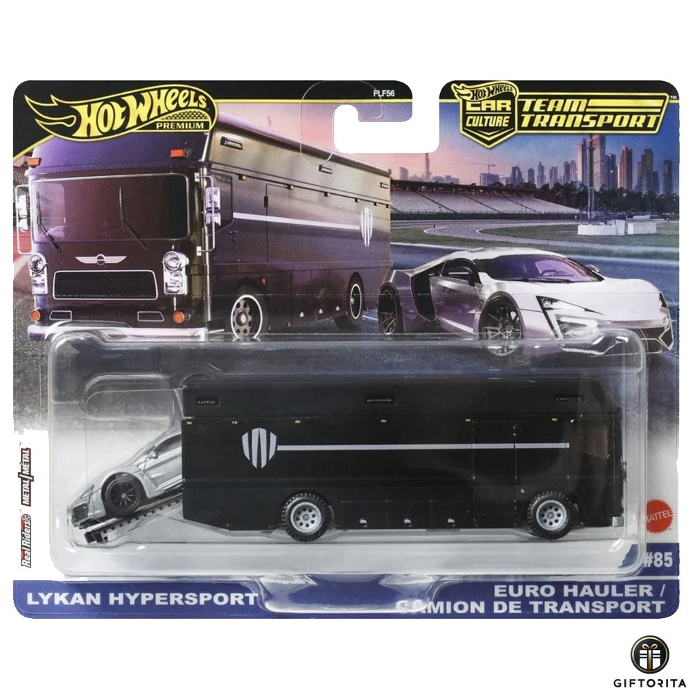 Hot Wheels Premium Team Transport (P00086) # Car Culture - Lykan Hypersport And Euro Hauler / Camion De Transport #85