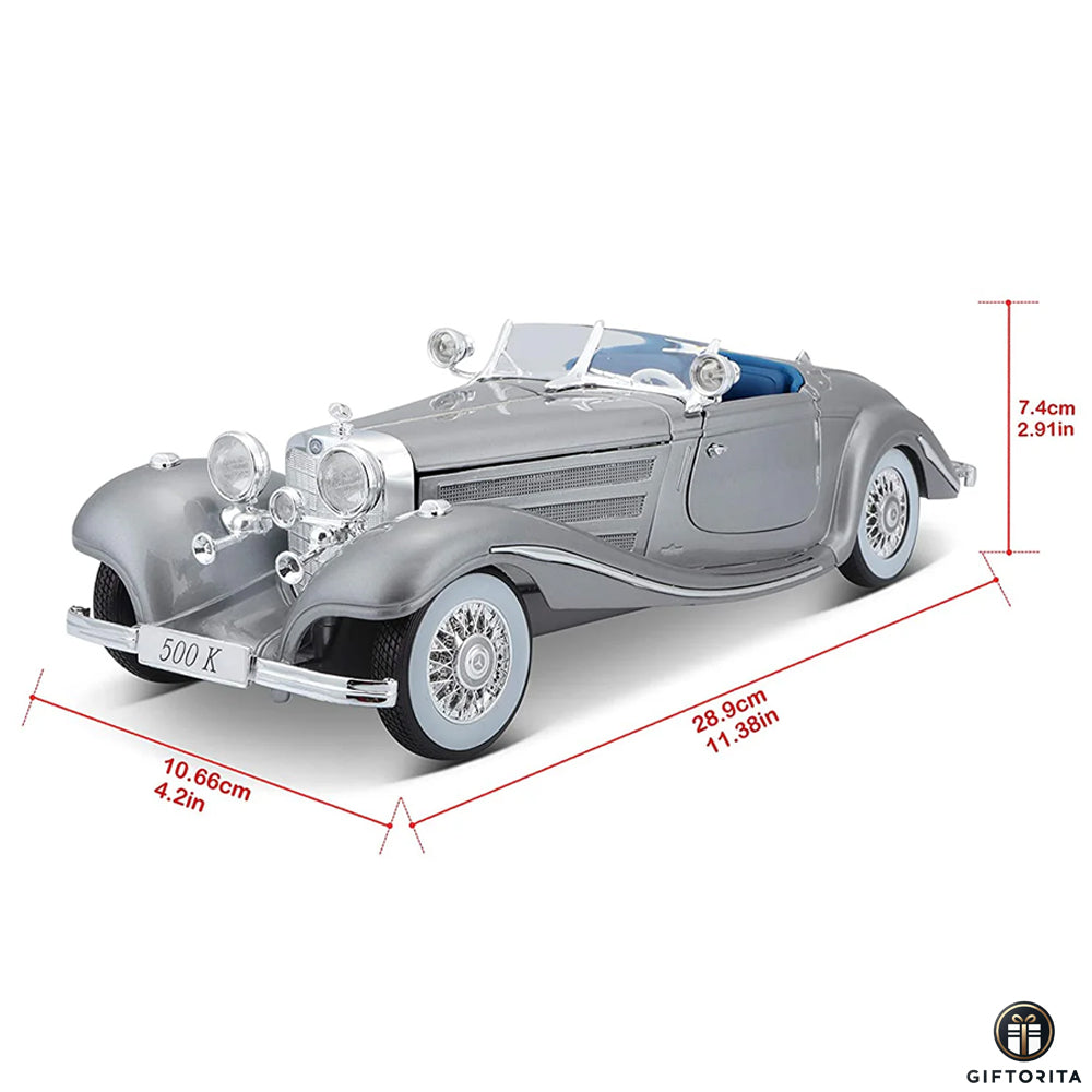 Die Cast 1:18 - Maisto - 1936 MERCEDES-BENZ 500K ROADSTER - PREMIERE EDITION (Without Box) (P01665)