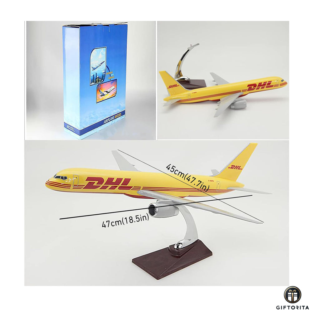 Plane Die Cast 1:144 (P01685) - DHL Airplane Model Plane # 18.5"