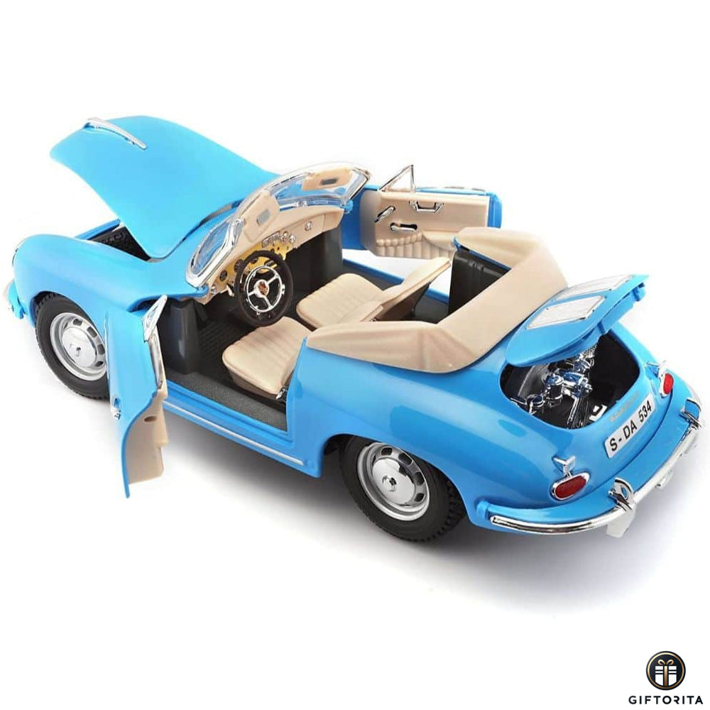 Die Cast 1:18 - Bburago - Porsche 356B Cabriolet (1961) (P01667)