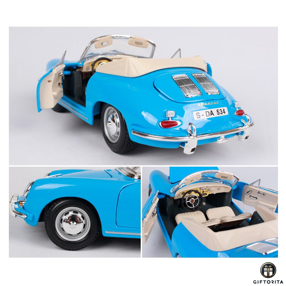 Die Cast 1:18 - Bburago - Porsche 356B Cabriolet (1961) (P01667)