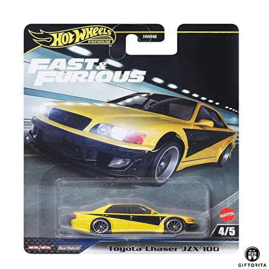 Hot Wheels Premium Single - Fast & Furious - Toyota Chaser JZX 100 -4/5 - Yellow/Black