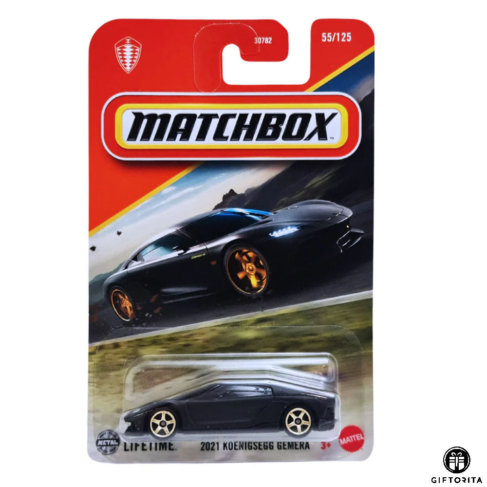 Matchbox Regular Card (P00015) - 2021 Koenigsegg Gemera - 55/125 - Black