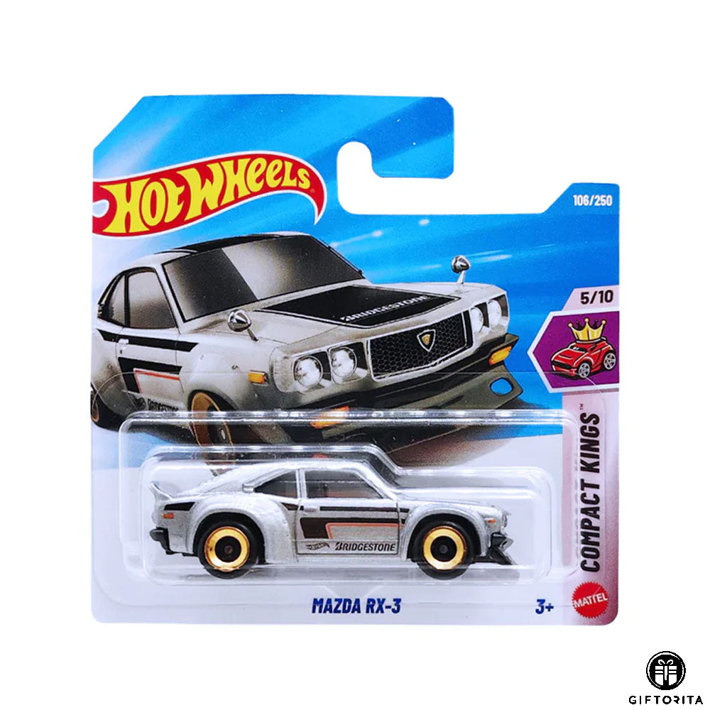 Hot Wheels Regular Short Card – Mazda RX-3- 5/10 & - 106/250 - Silver