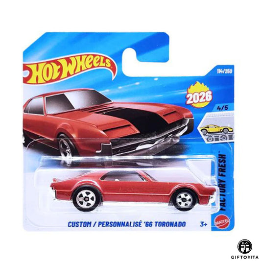 Hot Wheels Regular Short Card – CUSTOM / PERSONNALISE '66 TORONADO - 4/5 & 114/250 - Red