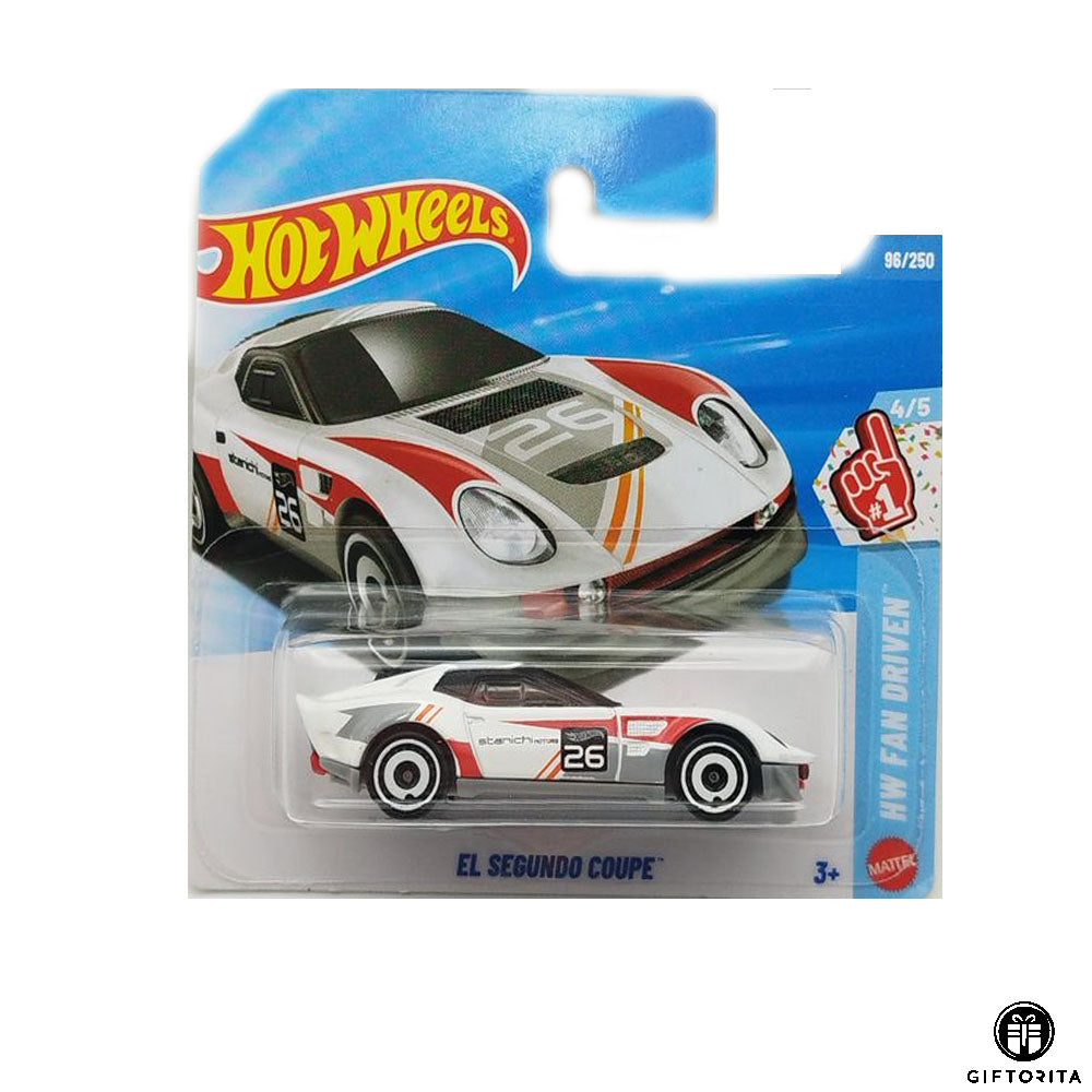 Hot Wheels Regular Short Card – EL Segundo Coupe - 4/5 & 96/250 - White