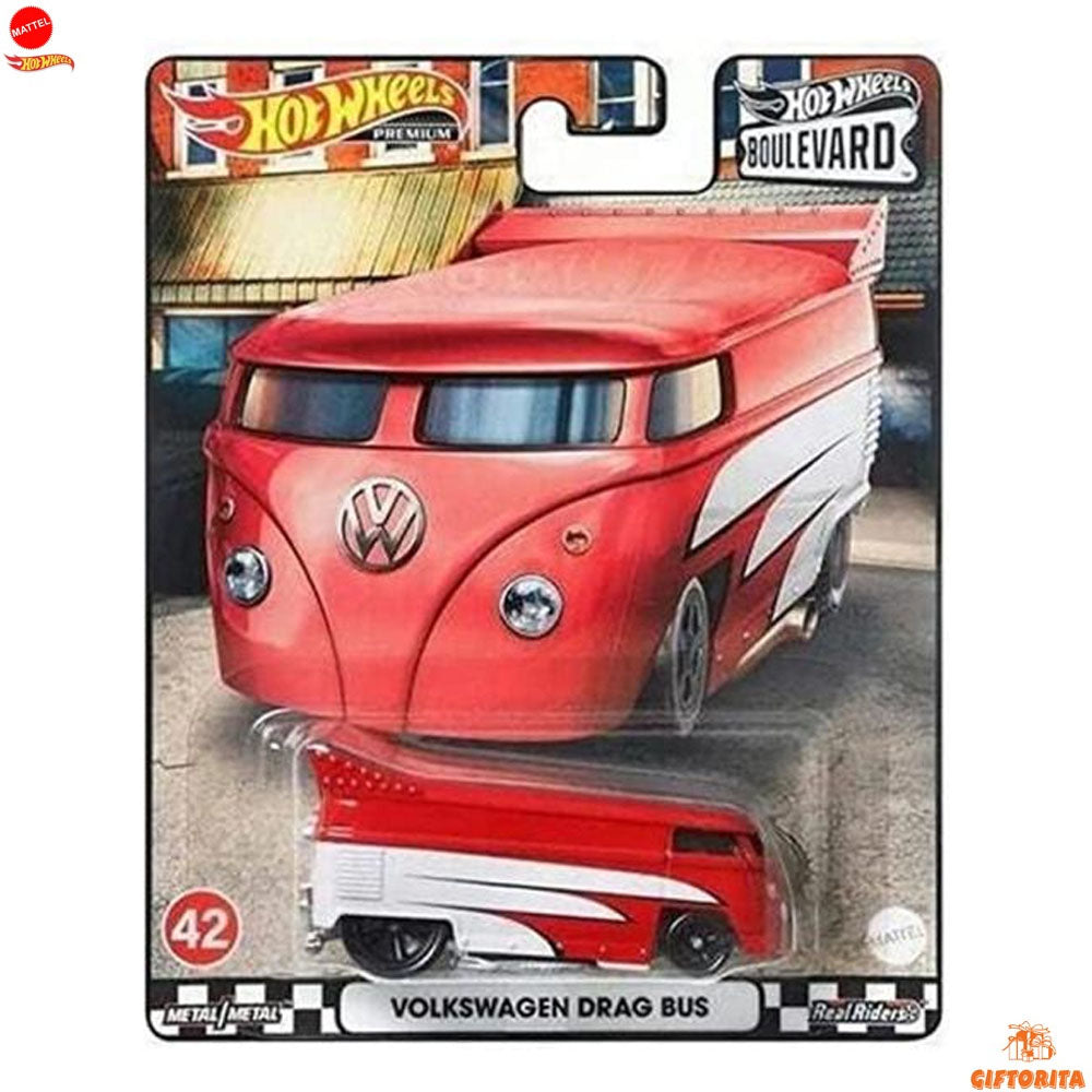 Hot Wheels Premium Single 4 - Volkswagen Drag Bus - Boulevard 42 - Red