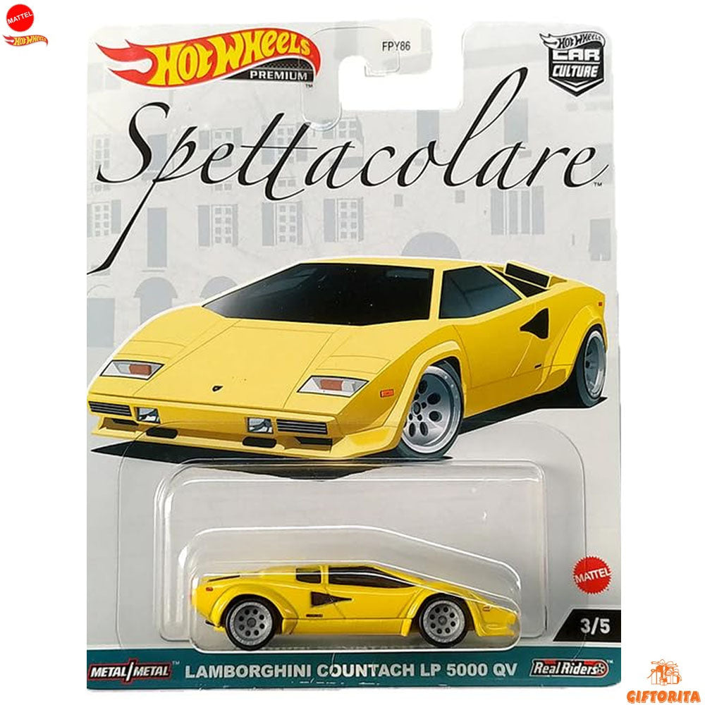 Hot Wheels Premium Single 4 – Lamborghini Countach LP 5000 QV – 3/5 - Yellow