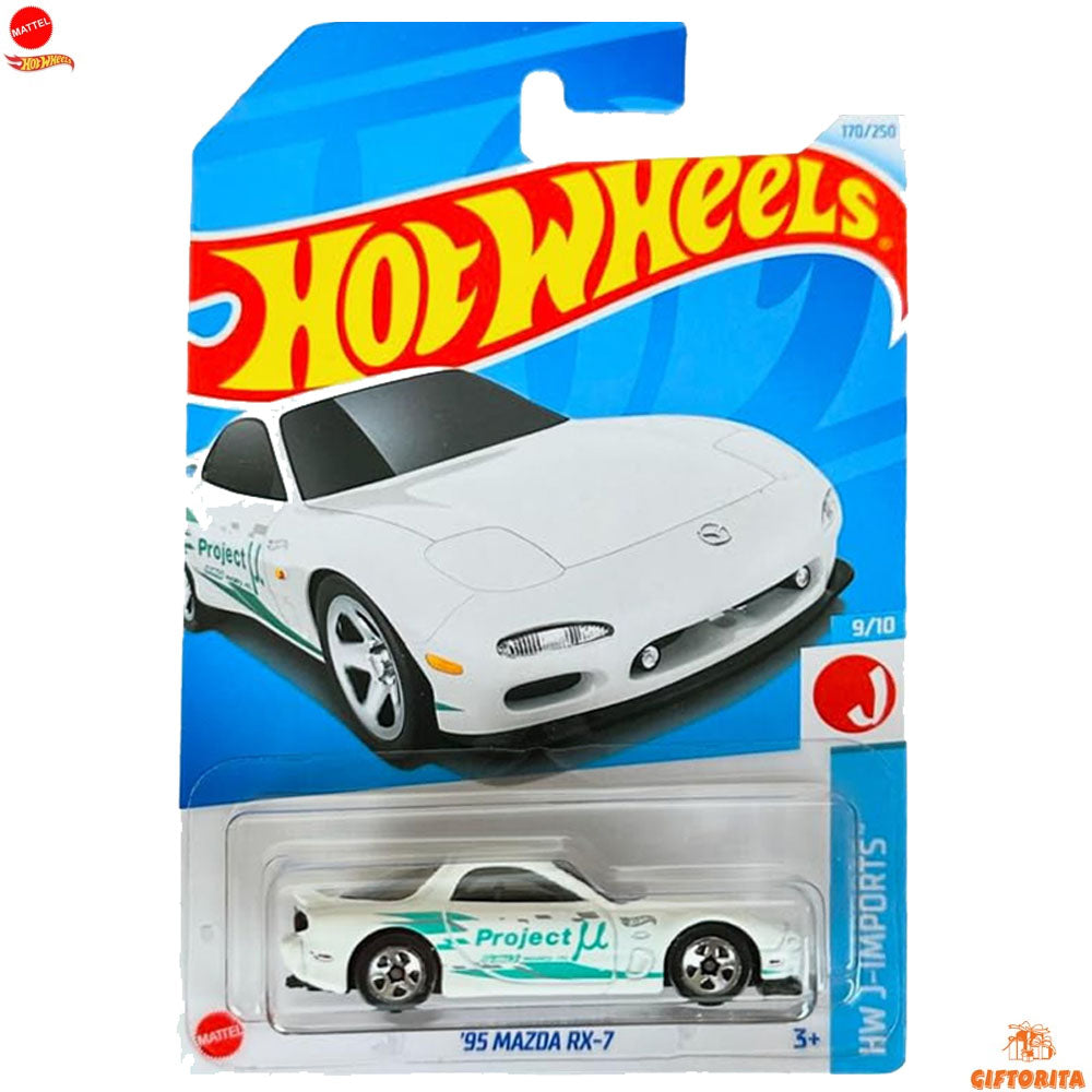 Hot Wheels Regular Mazda 1 – 95 Mazda RX-7 – 9/10 & 170/250 – White