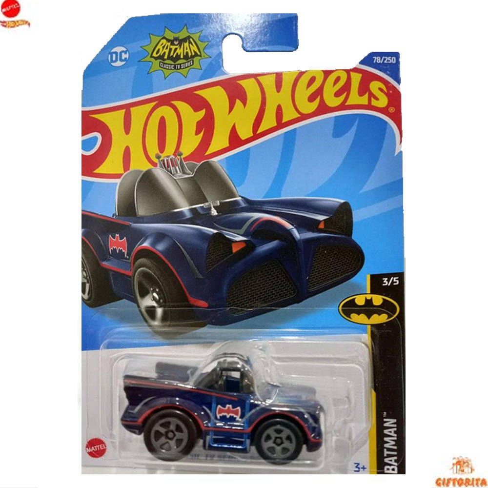 Hot Wheels Regular Batman Batmobile 2 - Classic TV Series Batmobile – 3/5 & 78/250 – Blue