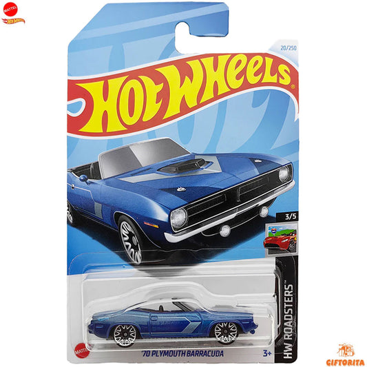 Hot Wheels Regular Plymouth – 70 Plymouth Barracuda – 3/5 & 20/250 – Blue