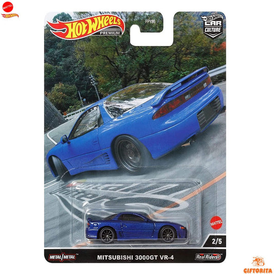 Hot Wheels Premium Single 1 - Car Culture Mountain Drifters- Mitsubishi 3000GT VR-4 - 2/5 - Blue