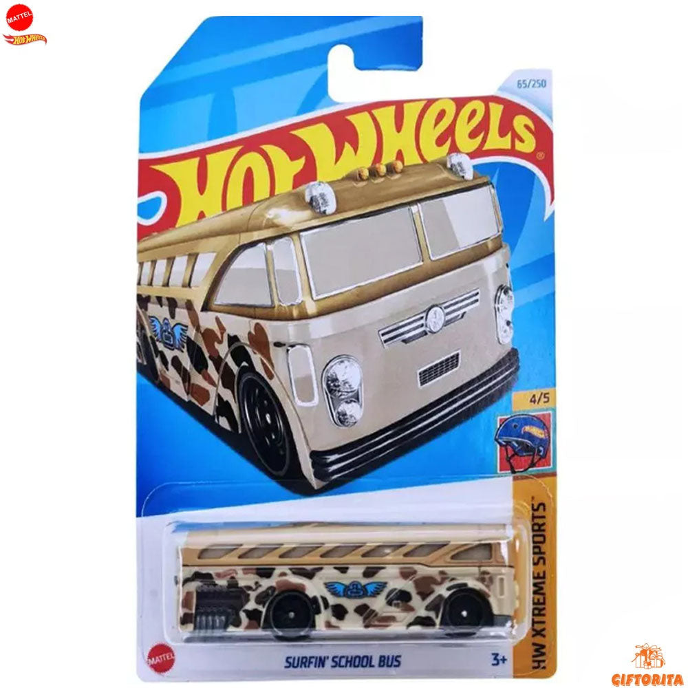 Hot Wheels Regular Bus – Surfin School Bus – 4/5 & 65/250 – Brown