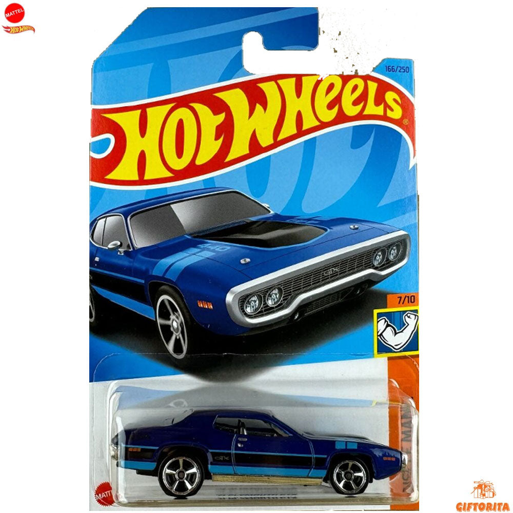 Hot Wheels Regular - 71 Plymouth GTX - 7/10 & 166/250 - Blue