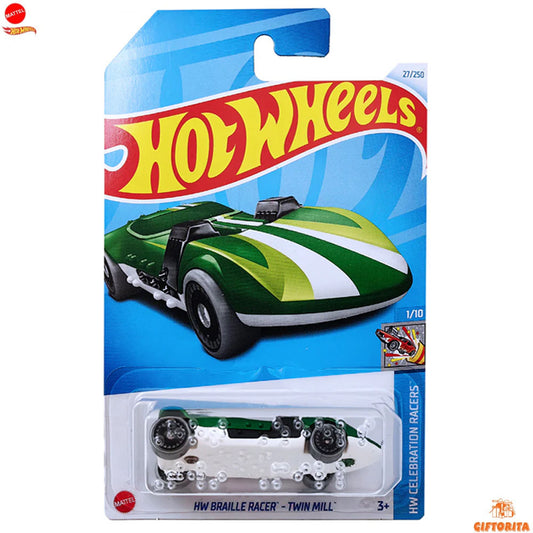 Hot wheels Regular Twin Mill – HW Braille Racer – Twin Mill – 1/10 & 27/250 – Green