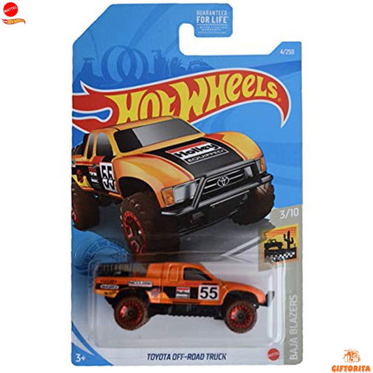 Hot Wheels Regular Toyota 3 - Toyota Off-Road Truck- 3/10 & 4/250 – Orange