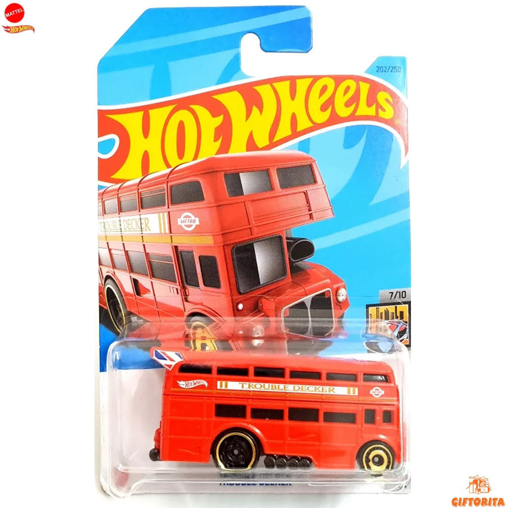 Hot Wheels Regular Bus – Trouble Decker – 7/10 & 202/250 – Red