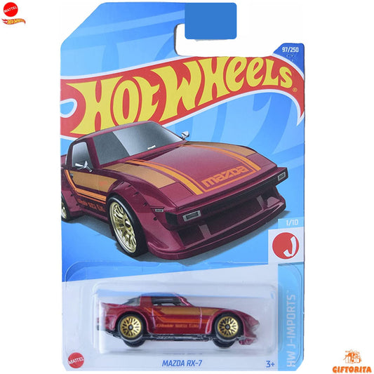 Hot Wheels Regular Mazda 2 – Mazda RX-7 – 1/10 & 97/250 – Maroon