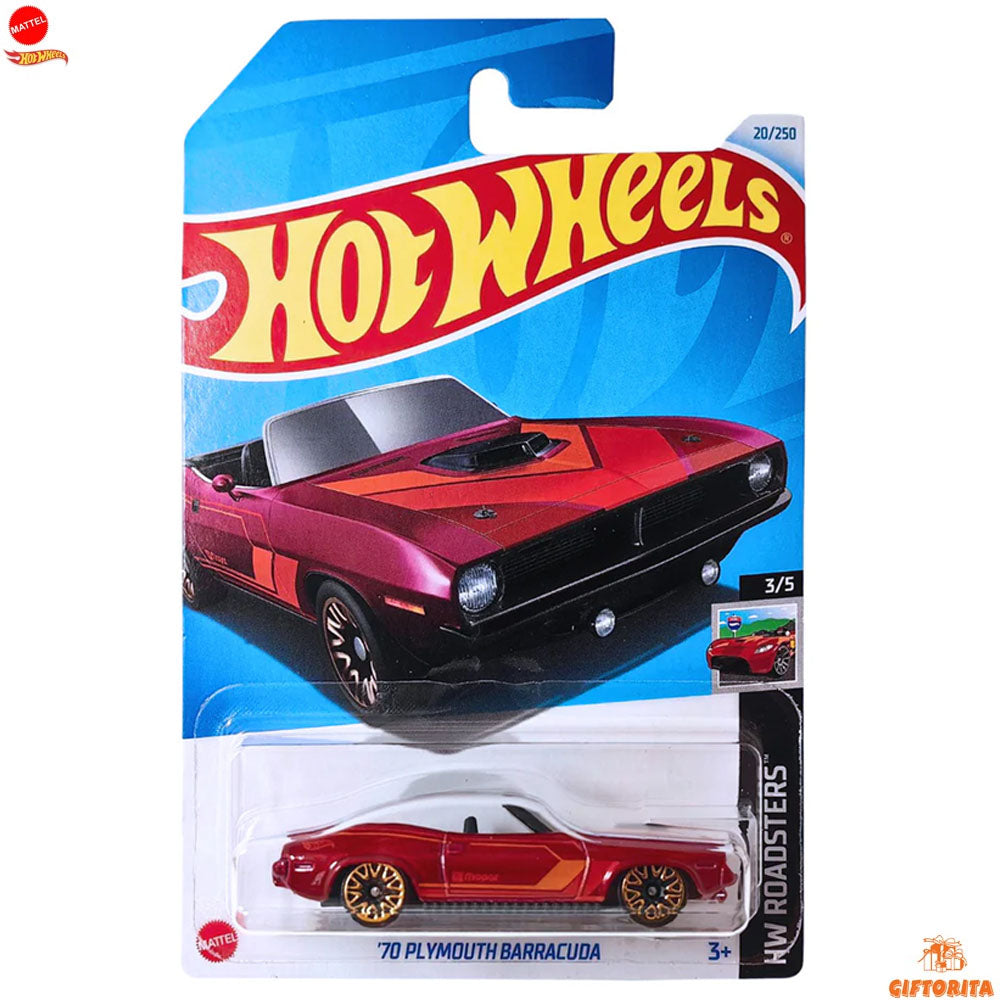 Hot Wheels Regular Plymouth – 70 Plymouth Barracuda – 3/5 & 20/250 – Red