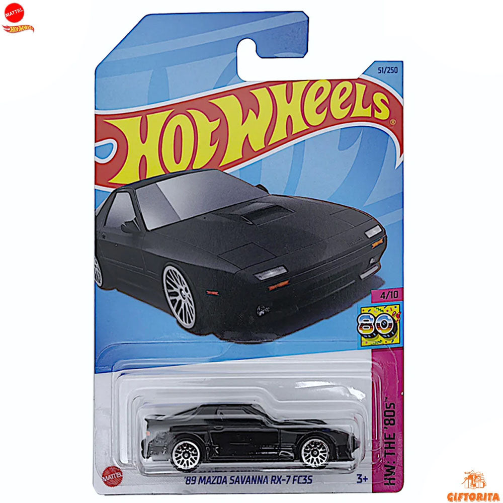 Hot Wheels Regular Mazda 1 – 89 Mazda Savanna RX-7 FC35 – 4/10 & 51/250 – Black