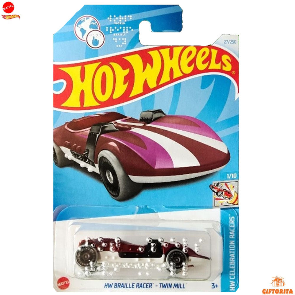 Hot wheels Regular Twin Mill – HW Braille Racer – Twin Mill – 1/10 & 27/250 - Purple