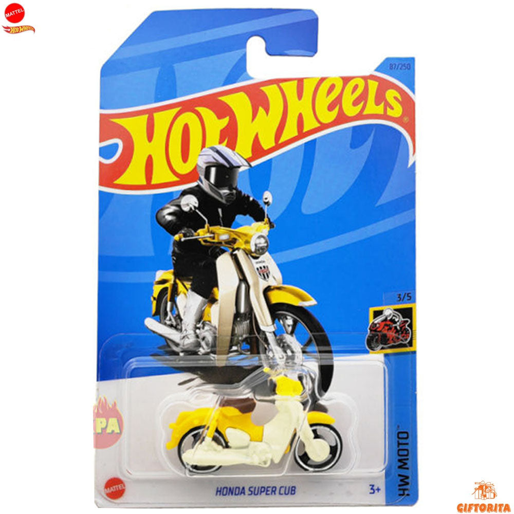 Hot wheels Regular *AVRG Bike – Honda Super Cub – 3/5 & 87/250 – Yellow